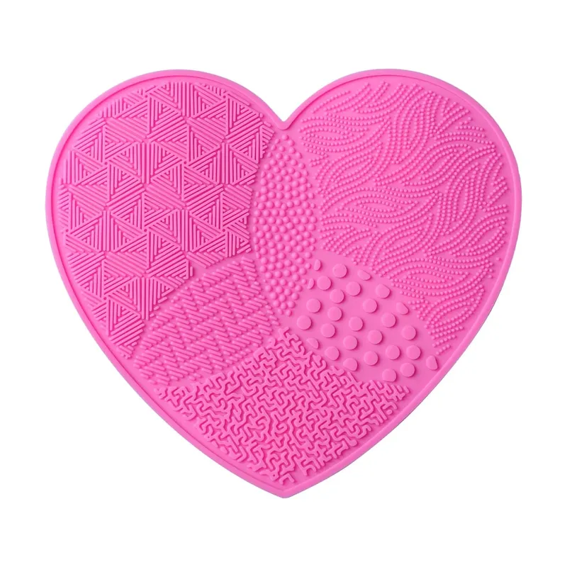 Scrubbing Pad Μακιγιάζ Βούρτσες Καθαρισμού Σιλικόνης με Βεντούζα Love Cleaner Washing Cosmetic Brush Beauty Supplies Tool — image 11