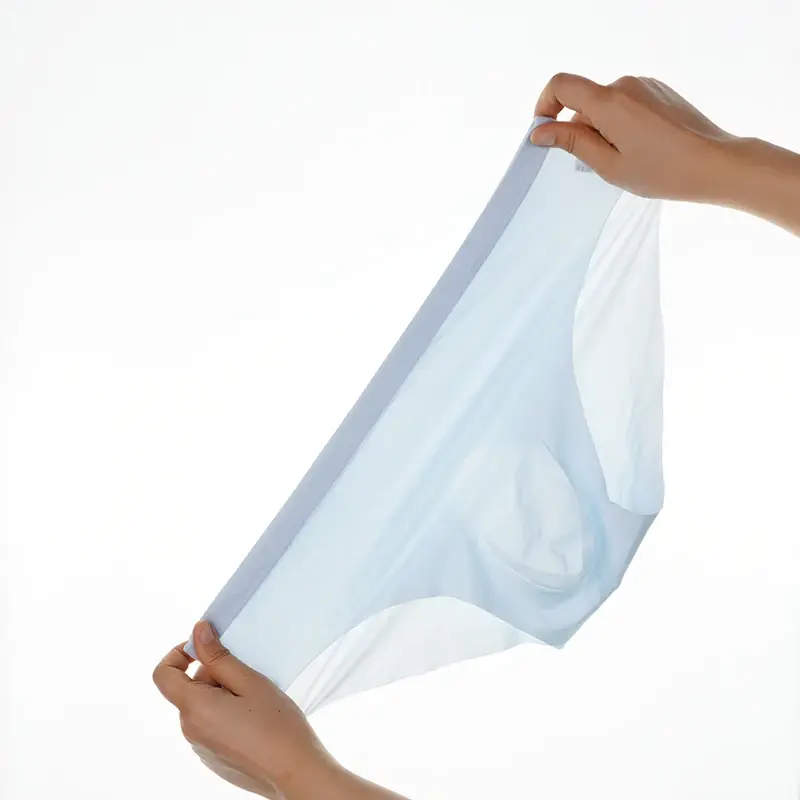 3PCS Men's Summer Cool Ice Silk Underwear Ultra-Thin Sexy See-Through Triangle Briefs Comfortable Breathable Underpants Lingerie — image 11