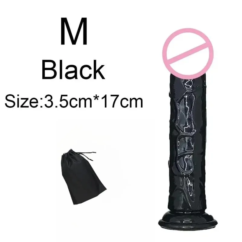 Σούπερ φθηνό 6 μεγεθών Ρεαλιστικό Soft Jelly Dildo Butt Prig βύσματα Παιχνίδι σεξ ενηλίκων για γυναίκες και άνδρες Κολπικός και πρωκτικός αυνανισμός — image 8