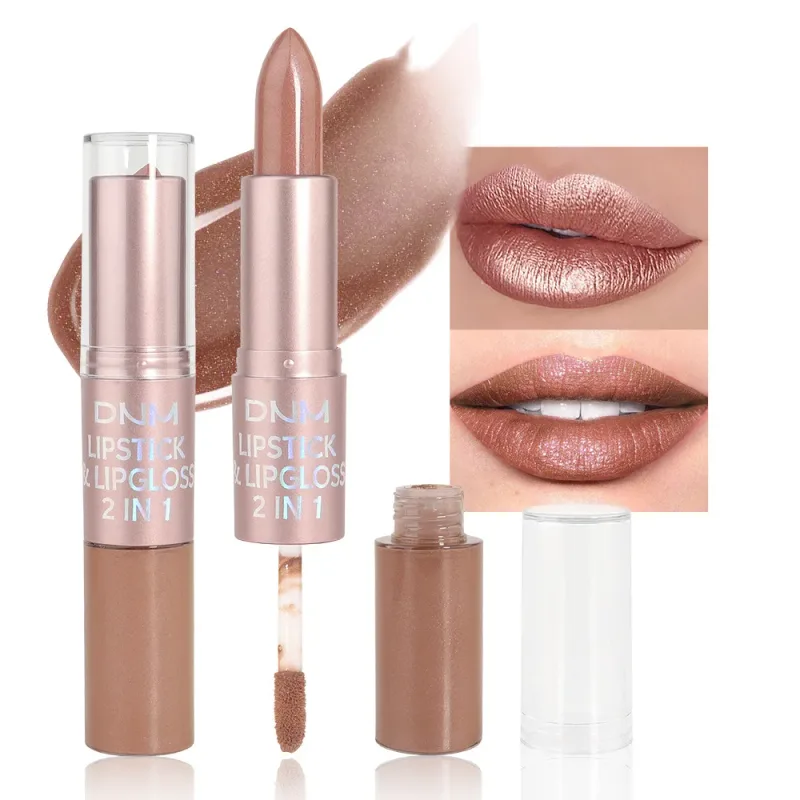 DNM Double Headed Mate Lipstick and Lip Gloss Μακιγιάζ μακράς διαρκείας 2 σε 1 Stick Moisturizing Lipgloss Tint Cosmetics Lip Stain — image 7