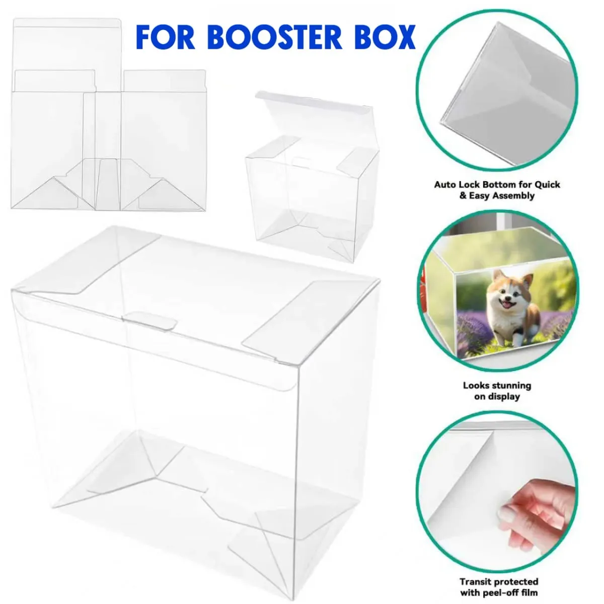 5/10 τμχ Clear PET Booster Box Protector Case for PTCG TCG Cards Ανθεκτικό στις γρατσουνιές Display Storage Shell for Trading Cards