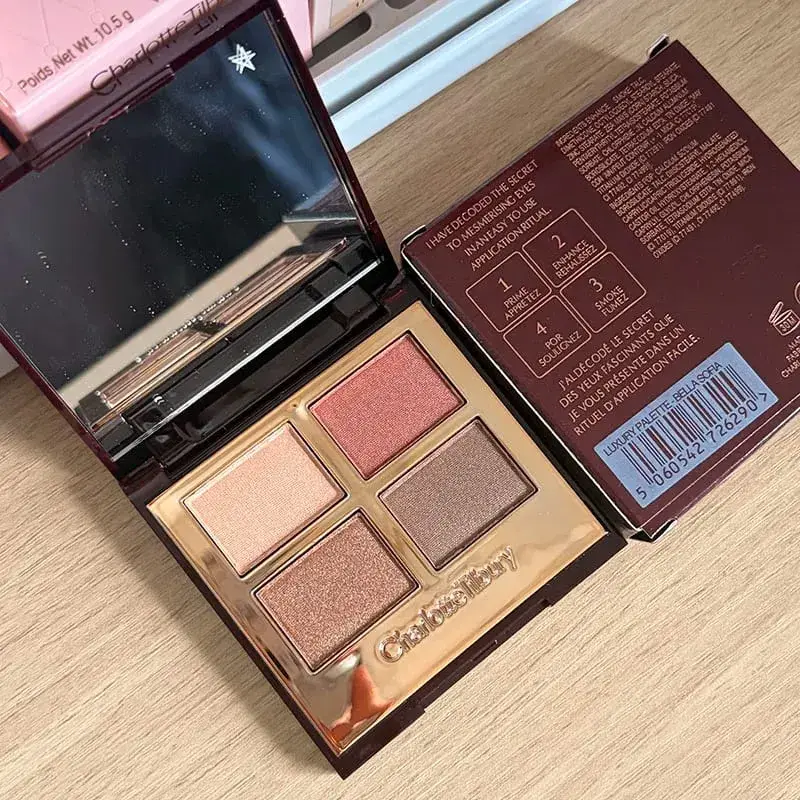 Σετ μακιγιάζ CT Highlighters Lip Blam 4 Color Eyeshadow Palette Lip Gloss Lip Blam Σετ μαξιλαριού Talk Φυσικά καλλυντικά μακράς διαρκείας