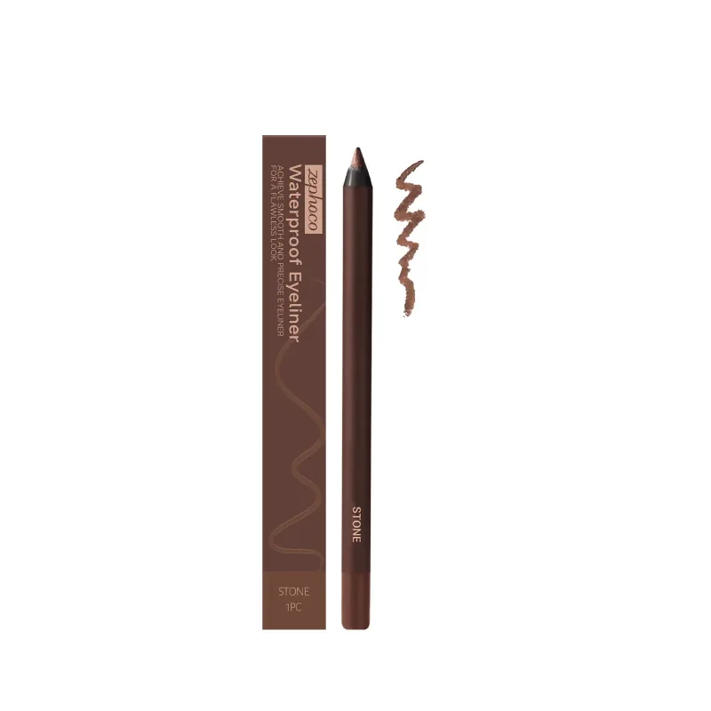 Αδιάβροχο eyeliner Καφέ απαλό ματ λάινερ ματιών μακράς διαρκείας χωρίς μουτζούρες με μολύβι φρυδιών πανκ μακιγιάζ ματιών
