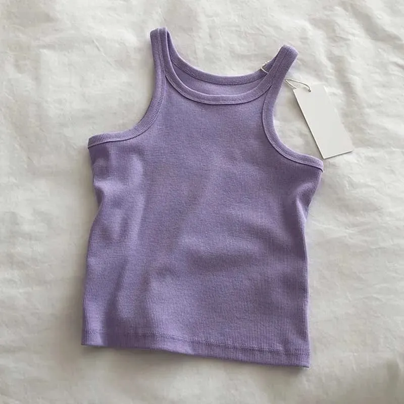 2024 Women Tank Tops Sexy Cropped Top Female Women Summer Camisole Camis Black White Sport Clothes For Women