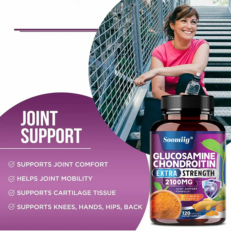 Glucosamine Chondroitin Turmeric MSM - Triple Strength Helps with Joint Mobility Συμπλήρωμα υποστήριξης αρθρώσεων Immune Health — image 4
