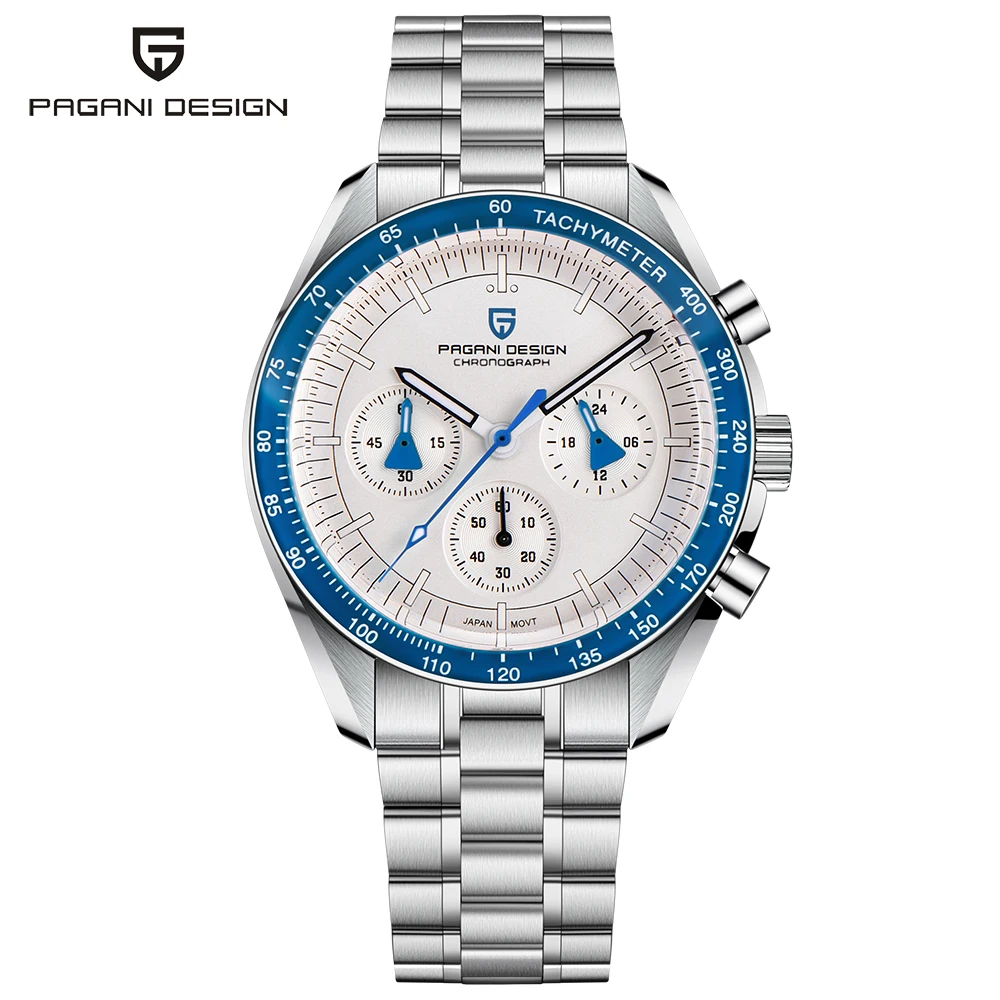 New Classic Men Watch PAGANI DESIGN Golden Green Luxury Quartz Watch For Men Automatic Date Speed Sport Chronograph AR Sapphire Crystal Wristwatch Men Local Shipping
