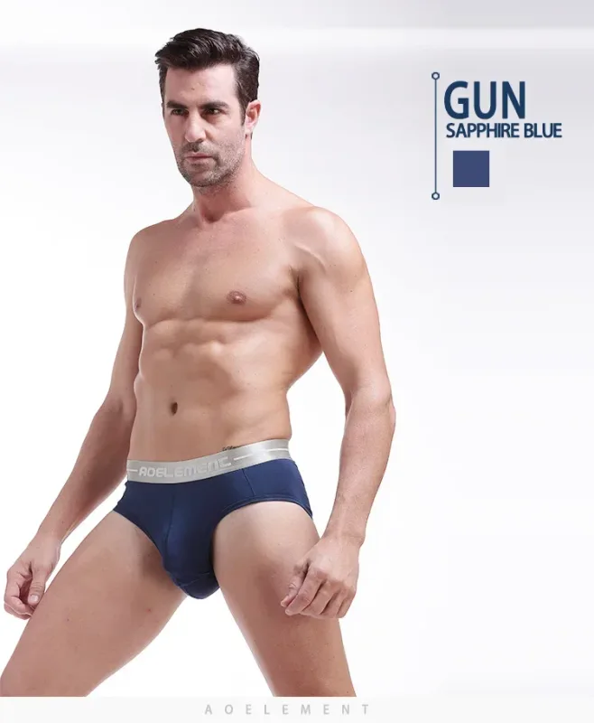 Modal capsule lift U convex men's underwear bullet separate ice silk capsule pouch briefs — image 12