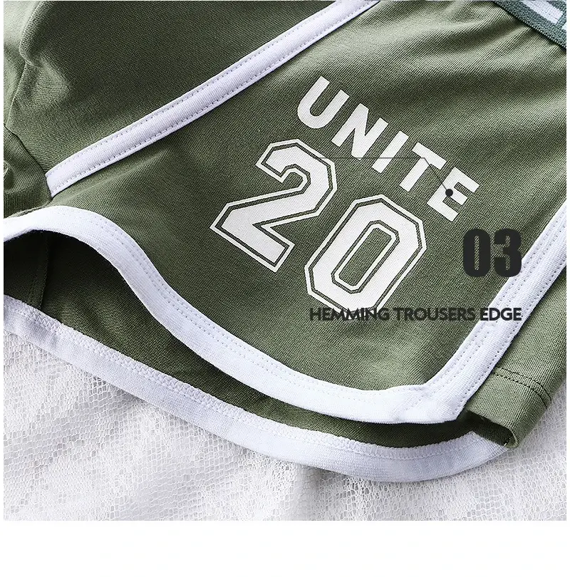 Boxer de sport en coton pour hommes, sous-vêtements surdimensionnés, couleur unie, mode jeunesse, culotte de sport confortable et respirante, 1/3 pièces