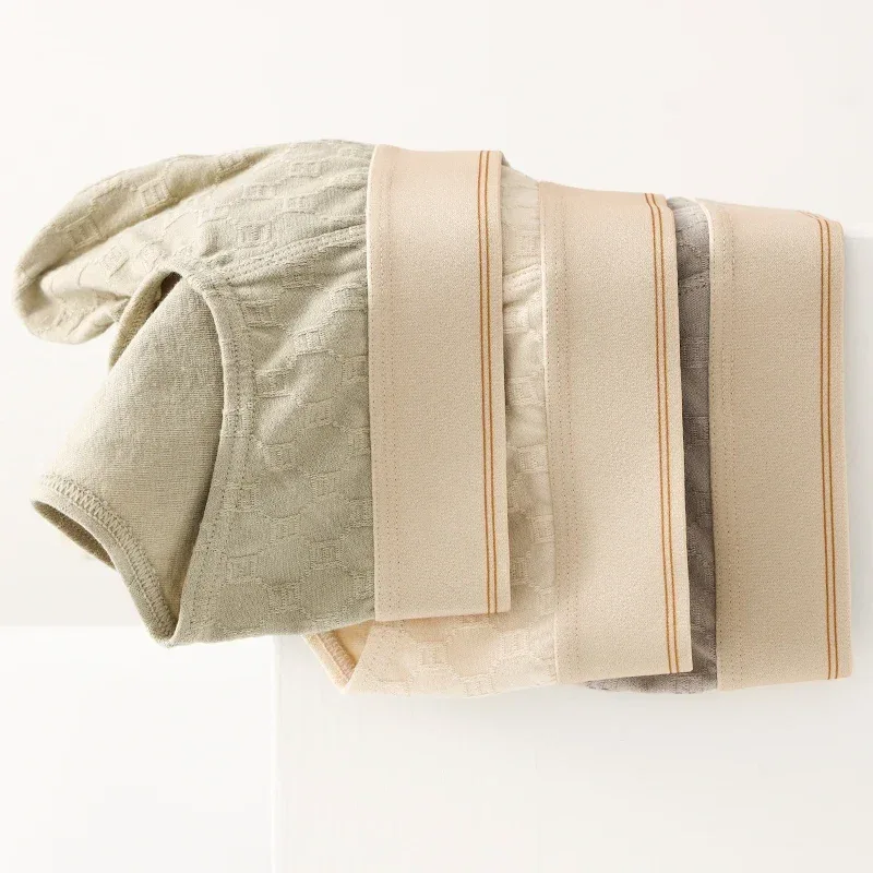 Fashion Men's Underwear Breathable and Comfy Pure Cotton Knit Briefs — image 12