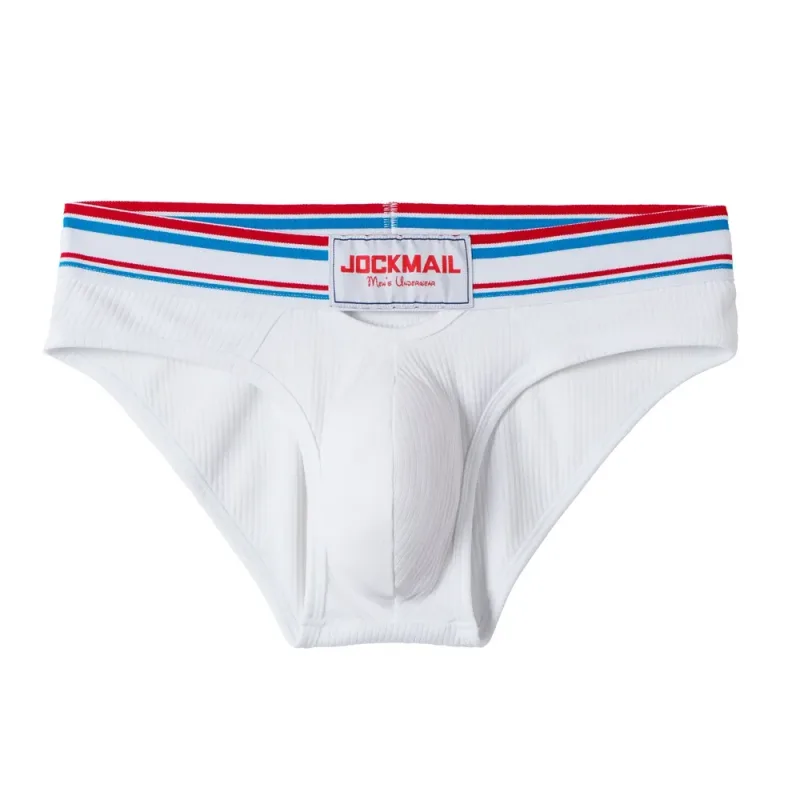 Jockmail Mens Underwear New Arrivalmen Briefs Plaid Pit Cotton Sexyu Bag Front and Rear Openings Cut Outlow Waist Breathable — image 8