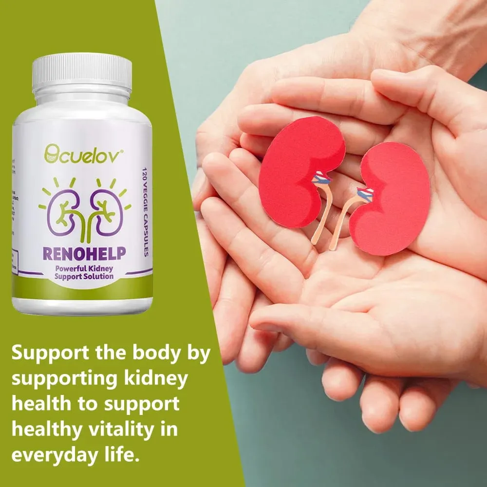 Natural Kidney Support Supplement - Supports Kidney Health and Cleanse Repairs Damage & Normal Function 120 Capsules