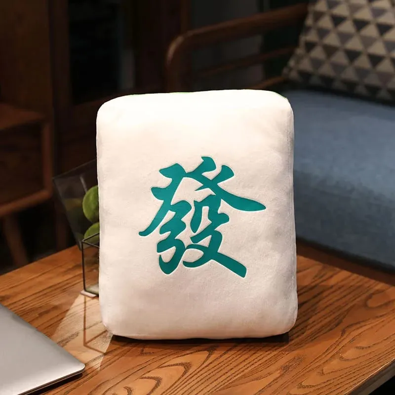 New 1pc Creative Mahjong Pillow Cushion Chinese Plush Toy Car Chair Backrest Mahjong Dice Funny Nap Pillow Sofa Home Decor Gift — image 21