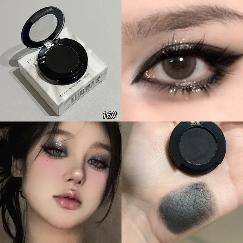 Single Klein Blue Smoked Blue Eye Shadow Palette Gothic Red Pigments Smoked Eye Makeup White Liing Silkworm Eyeshadow Eyeliner