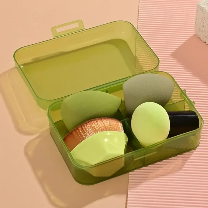 4 pçs beleza pro fundação cosméticos puff conjunto seco molhado utilizável ferramenta de maquiagem pincéis mágicos com caixa esponja pó maquiagem — image 9