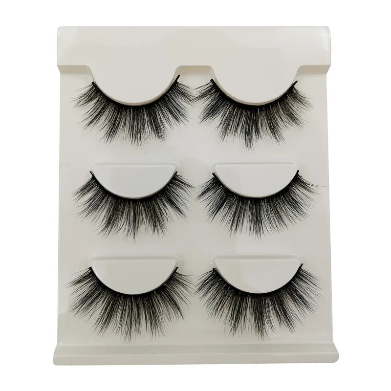 Half Eye Lashes Cat Eye Lashes 3/5/10 Pairs False Eyelashes Fluffy Soft Natural Look Clear Band 3D Mink Lashes Extension Makeup
