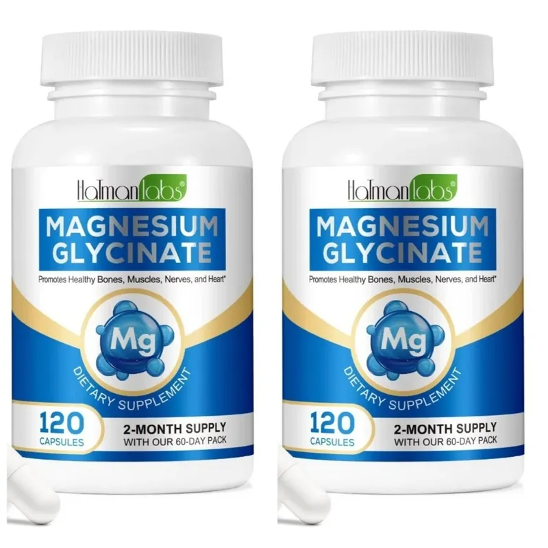 Magnesium Glycinate Capsules with 208mg Elemental Bisglycinate for Healthy Bone Muscle & Nerve Support Adults 120 Capsules — image 8