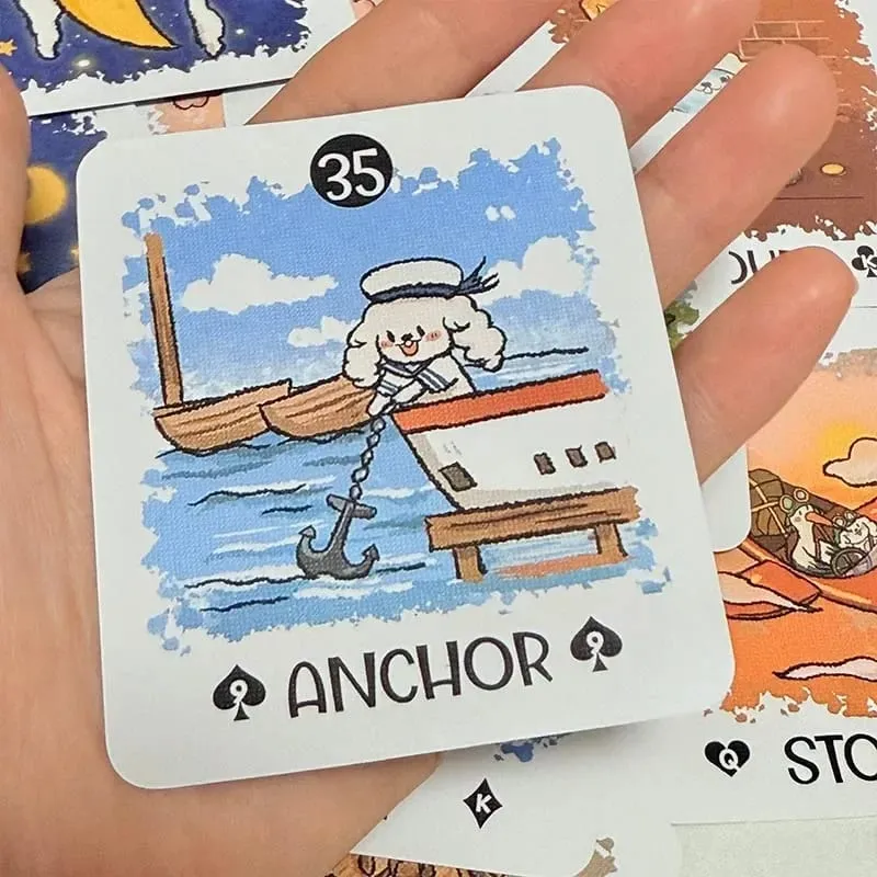 Boji Blog Lenormand Deck גרסה אנגלית 39 יחידות מסע של ארנב דרך חיזוי גורל כרטיס טארוט לאוהבי טארוט — image 3