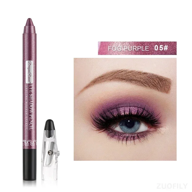 12Colors Glitter Eyeshadow Pen μακράς διαρκείας Matte Eye Shadow Palette Shiny highlighter Silver Purple Eyeliner Pencil Cosmetics