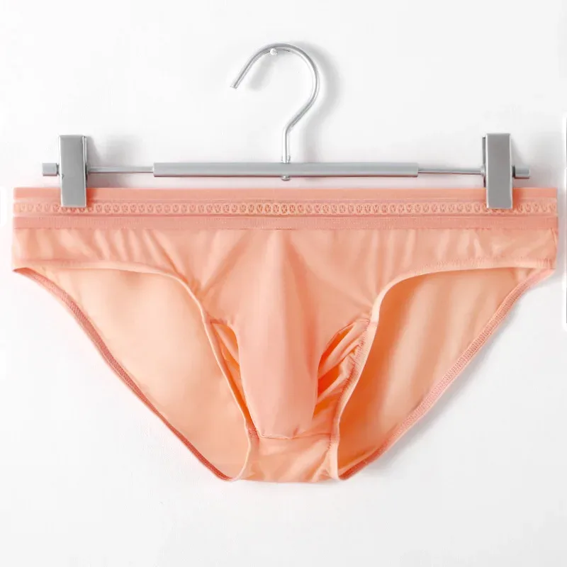 New Men's Ice Silk Briefs Ultra-thin Quick Dry High Elastic Lace Waistband Panties Sexy Seamless Breathable Bikini Underwear — image 27