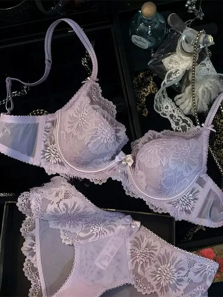French Lace Sexy Minimizer Bra Comfortable Soft Underwire Anti Sagging Pure Desire Full Figure Brassiere 32‑38 A-C — image 9