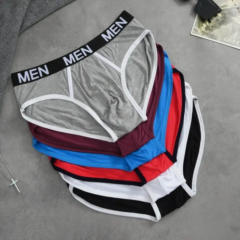 1Pcs/Set Men's Viscose Letter Panties Seamless High Quality Breathable Underpants Male Elastic Soft Comfortable Underwear S-XL — image 16