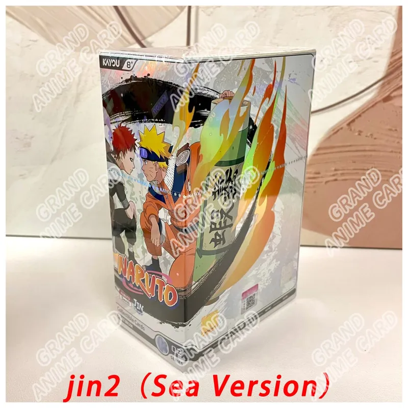 Genuíno naruto t4w8 jin1 jin2 mar versão em inglês versão global caixa de reforço anime tcg raro cr ninja mundo cartão coleção