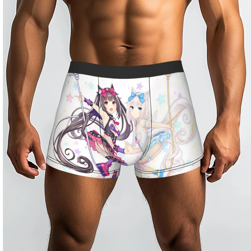 Anime N-Nekopara Chocola Vanilla Underwear Men Printed Game Boxer Briefs Shorts Panties Soft Underpants — image 22