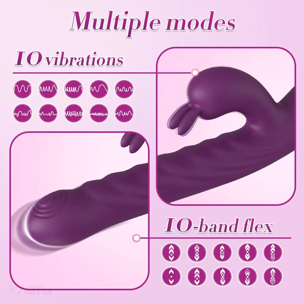 Δονητής κουνελιού ώθησης για γυναίκες Go and Come G-Spot Dildo Vibrator Clitoris Stimulator Γυναικείο σεξουαλικό παιχνίδι αυνανισμού για γυναίκες — image 3