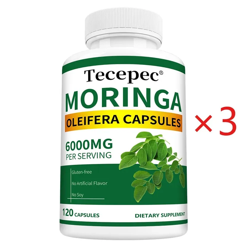 Βιολογικές Κάψουλες Moringa 6000mg Αντιοξειδωτικό Ενισχύει την Ενέργεια και τον Μεταβολισμό Υποστήριξη Ανοσοποιητικού Πεπτικού Υγεία Εγκεφάλου και Καρδιάς — image 11
