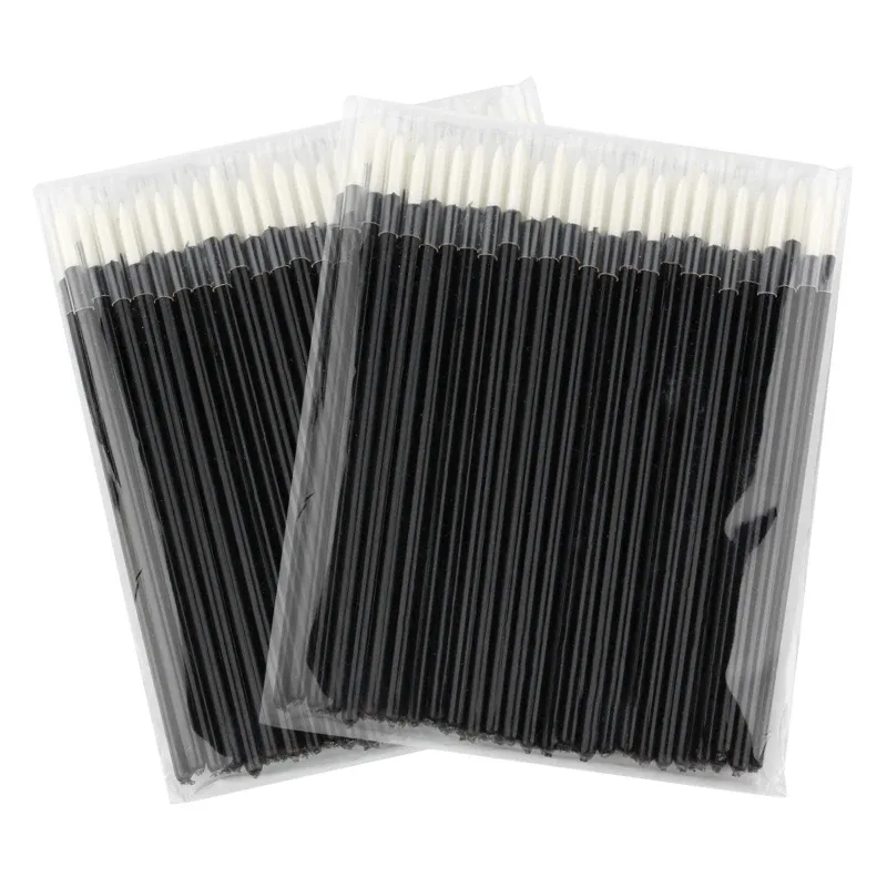 Novo 50/100 pçs pincel delineador sombra de olho aplicador ponto fino canetas delineador pincéis extensão de cílios varinhas cosméticas