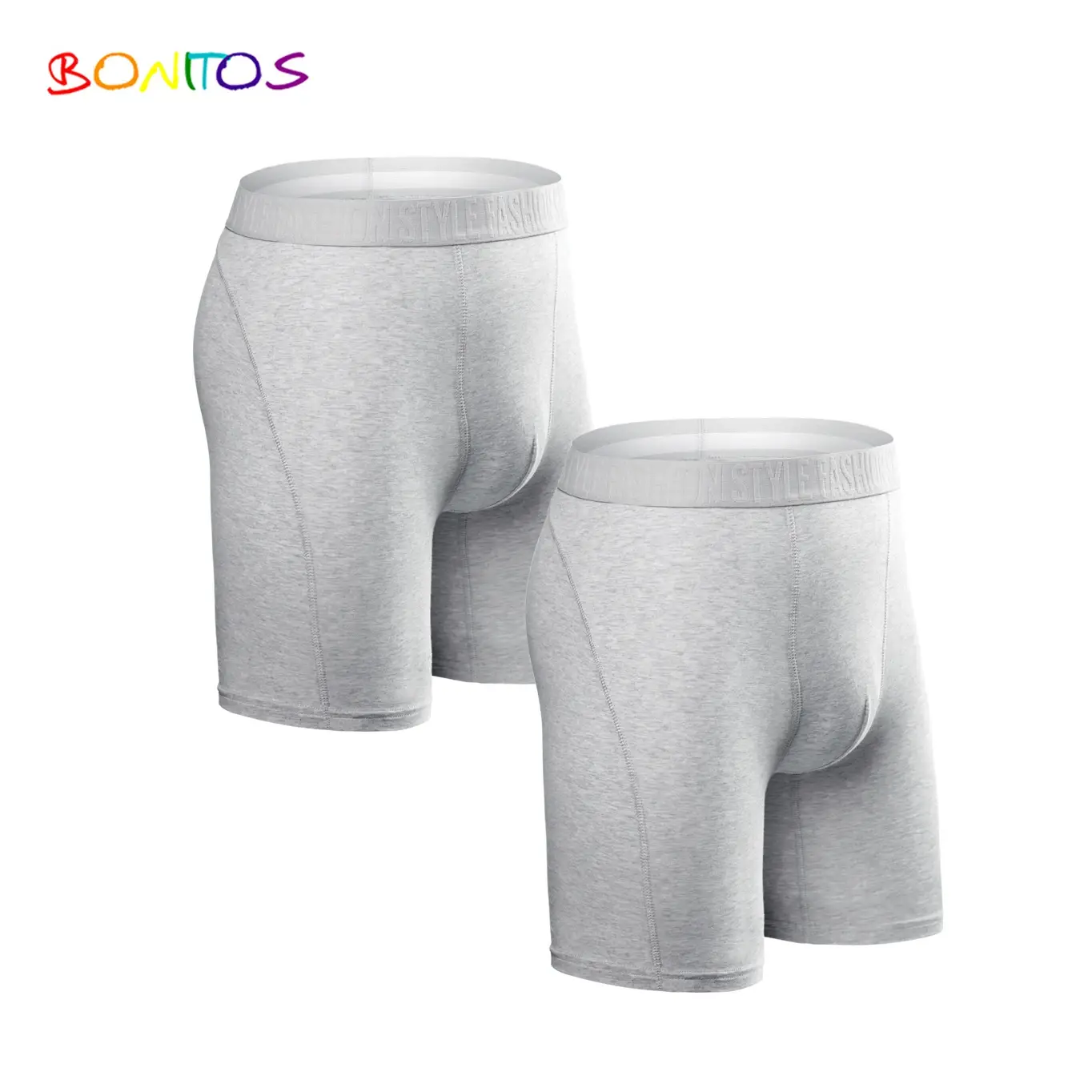 2 pz Confezione Gamba Lunga Boxer da Uomo Mutandine Kit Homme Mutande Boxer Slip Intimo per Uomo Cotone Maschile Sexy Set Box Palestra — image 8