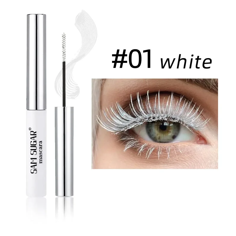 Colorful Slender Mascara Waterproof Fast Drying Curling Eyelashes Multicolor Lashes Makeup Long Lasting Blue Green Cosmetics — image 16