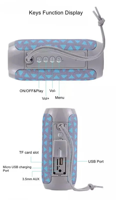 TG117 kültéri Bluetooth hangszóró Hordozható vezeték nélküli hangszóró oszlop Dual Bass Sound Bar Mélynyomó Zenelejátszó Hangszóró FM rádió — image 6