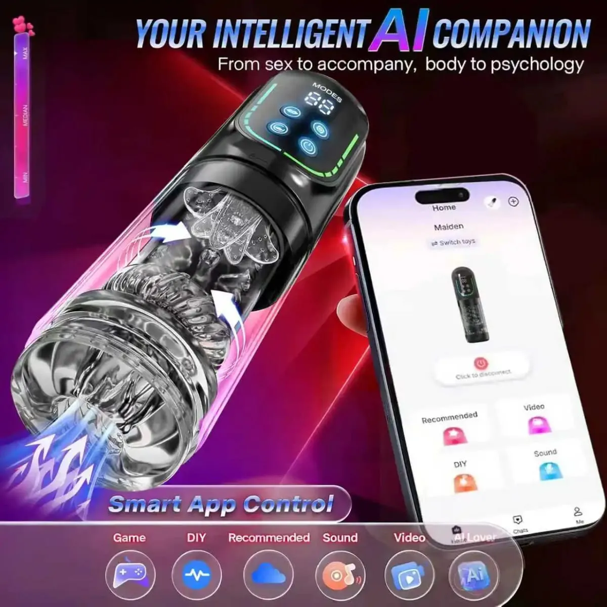 Masturbador masculino giratorio de empuje automático, para lamer Stroker, chupar, mamada, 100%, bomba de pene impermeable, Juguetes sexuales para adultos para hombres