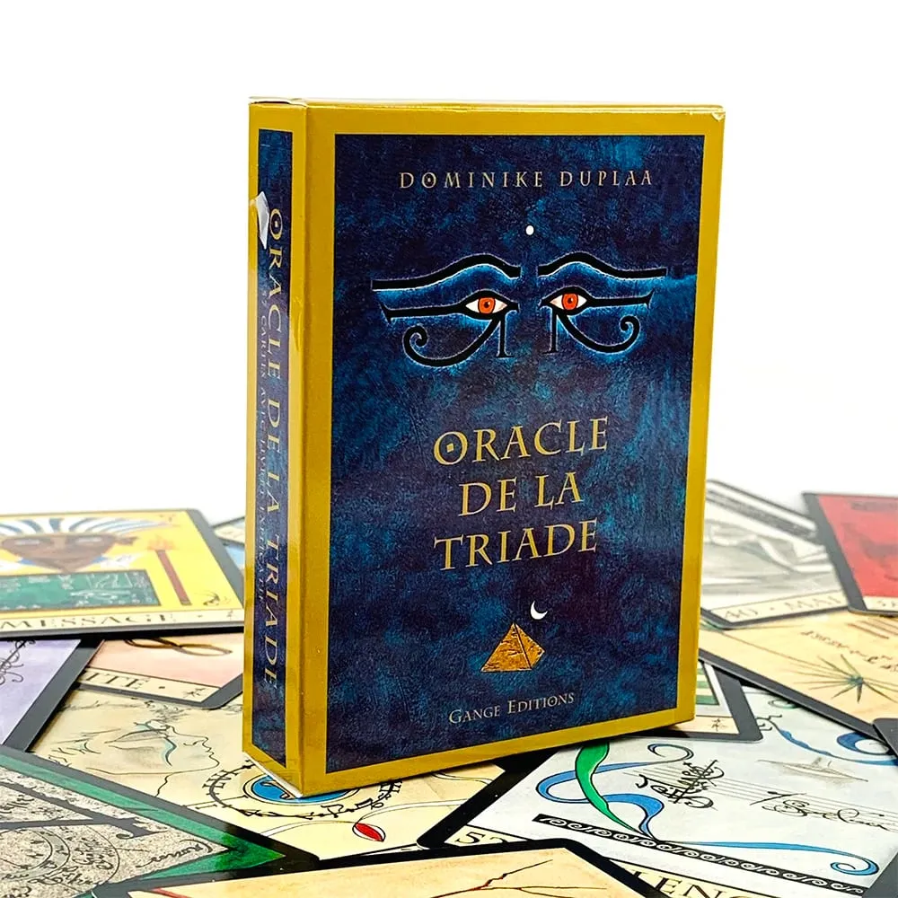 Oracle De La Triade קלפי אורקל בגרסה צרפתית חיזוי רוחני כרטיסי אורקל עם ספר הדרכה קלפי קריאה אזוטריים מיסטיים