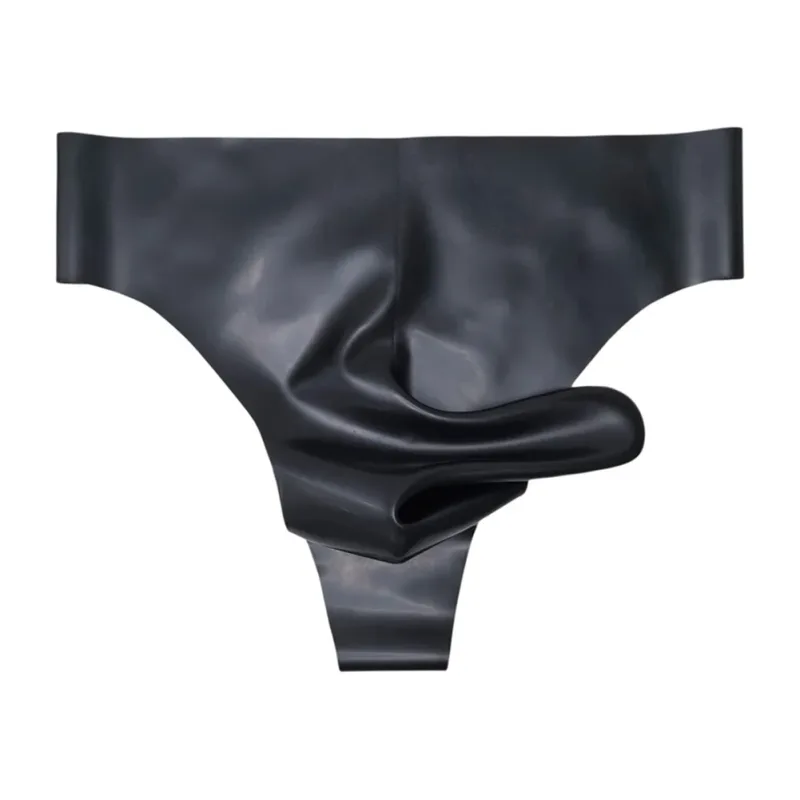 Sexy Nightwear Mens Latex Underwear Comfortable Latex Safety Panties Applicable Gender Male Fashionable Lingerie — image 11