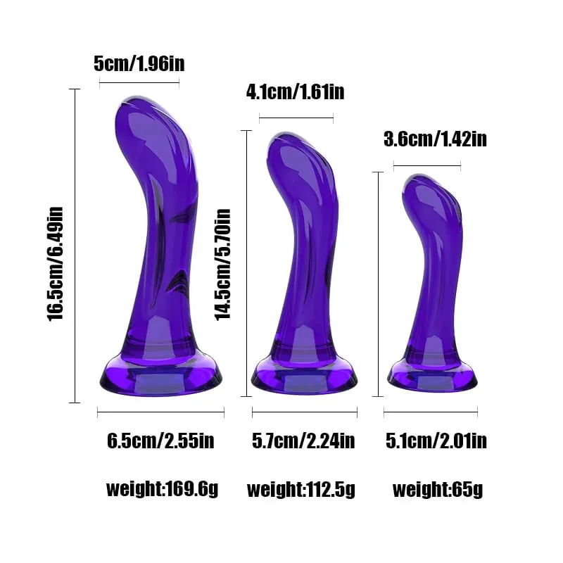 Curved Realistic Dildo with Strong Suction Cup Soft Flexible G-Spot Sex Toy for Women Men Black Purple Clear Lifelike Dillo — image 4