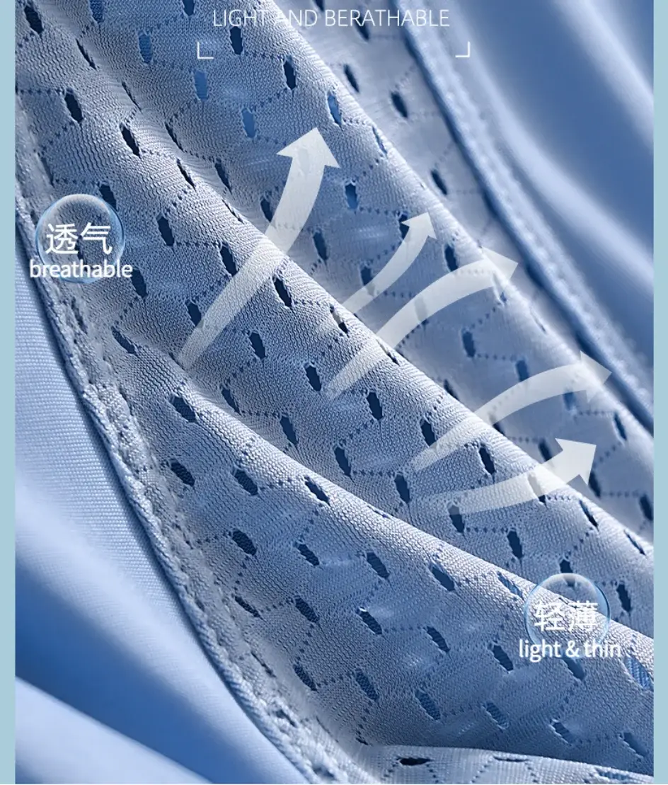 Sous-vêtements en maille de soie glacée pour hommes, Boxer respirant antibactérien, slip surdimensionné, short pour hommes