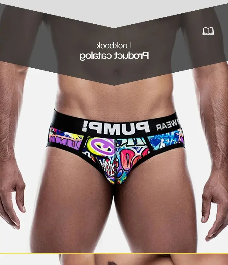 Sexy Men Underwear Funny Briefs Underpants Graffiti Panties Jockstrap Low Waist Butt Lifter Male Underwear MP223 — image 11
