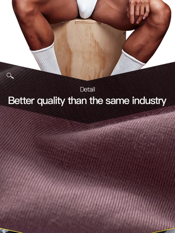 Mga Brief Panlalaking Seamless Hip Design Mens Underwaer Super Large Wide 5cm Elastic Band Independent Codpiece Boy Short Pants — image 10
