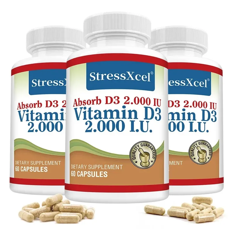 High Potency Vitamin D3 2000IU Capsules Immune Support Bone Health Muscle Function Whole-Body Wellness Non-GMO Gluten Free — image 10
