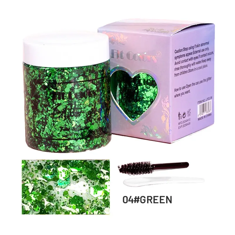 100ml glitter gel sombra de olho líquido rosto corpo grande lantejoulas gel multifuncional colorido solto lantejoulas creme decoração de festa