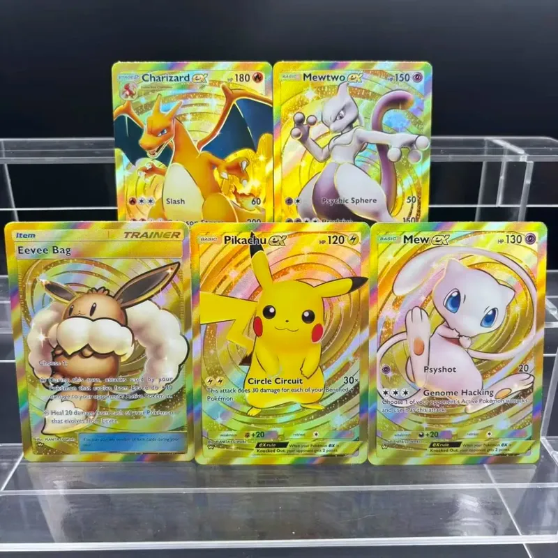 5 τμχ Κάρτες συλλογής DIY POCKET Mewtwo Leafeon ex Self Made Single Card Classic Game Anime Card Toy — image 9