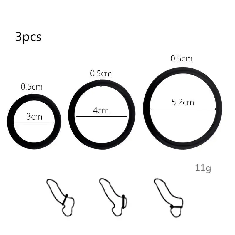 cheap 3/4/6/7/8 pcs Penis Rings Cock Rings Silicone Beaded Time Lasting Erection Sex Toys for Men Adult sex Games — image 3