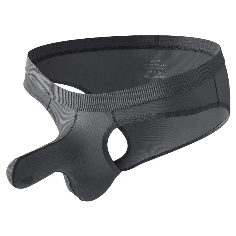 Calzoncillos de seda de hielo para hombre, ropa interior ultrafina, transparente, sin costuras, de secado rápido, transpirables, para verano