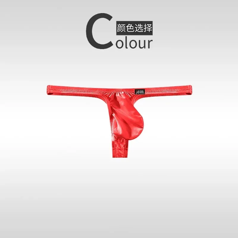 UniqueShiny Underwear men's thongs fully transparent T-pants ultra-thin ice silk men's fun low waisted slim fitting T-pants A747 — image 14