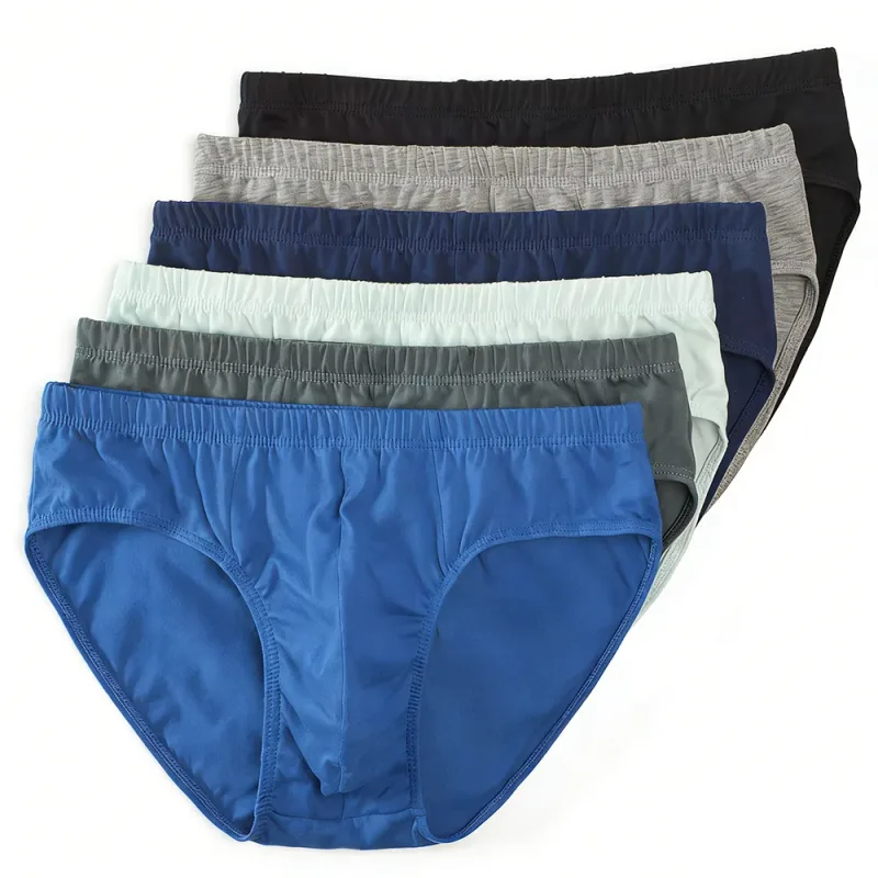 5Pcs Random Color Men's 100% Cotton Breathable Briefs Comfortable Male Underwear Lingerie Sexy Elastic Panties Underpants — image 7