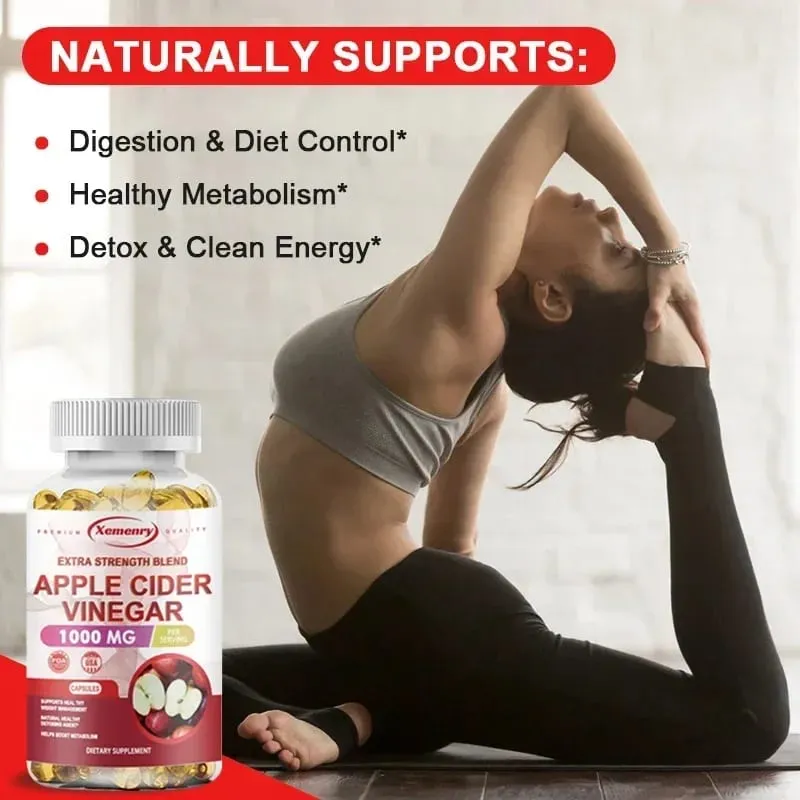 Apple Cider Vinegar Capsules - Fat Burning Detox Slimming Boosts Metabolism Healthy Weight Management — image 7