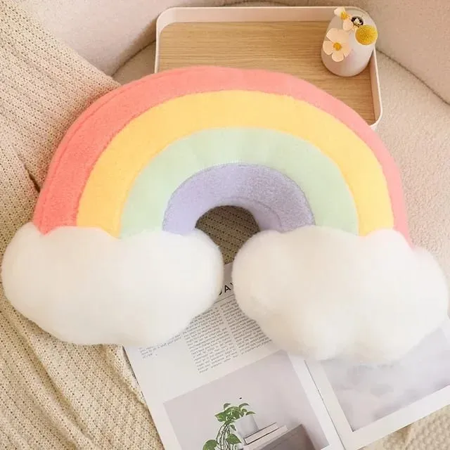 Rainbow Wish Star Moon βελούδινο μαξιλάρι Πολύχρωμο Crown Cloud Μαλακό παιχνίδι Μαξιλάρι Μαξιλάρι Καναπές Διακόσμηση σπιτιού Μαξιλάρια ριχτάρι — image 13