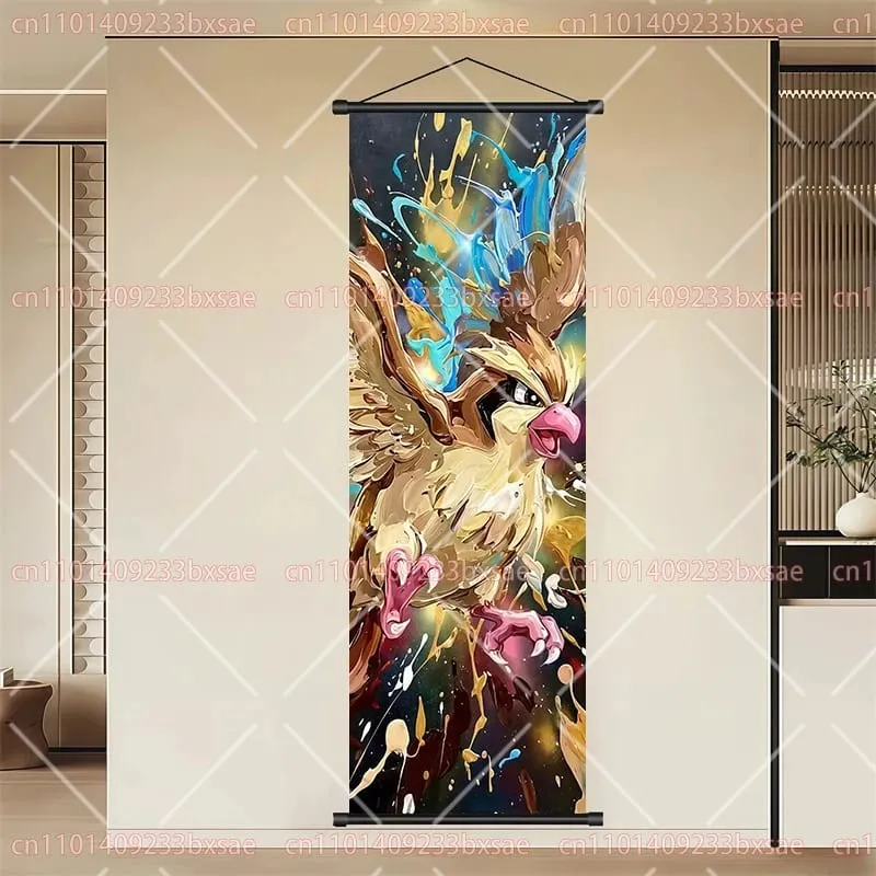 Pokémon Anime HD Scroll Painting Eevee Pikachu Suicune Charizard Mewtwo Διακόσμηση τοίχου με φόντο αφίσα Παιδικό δώρο — image 27